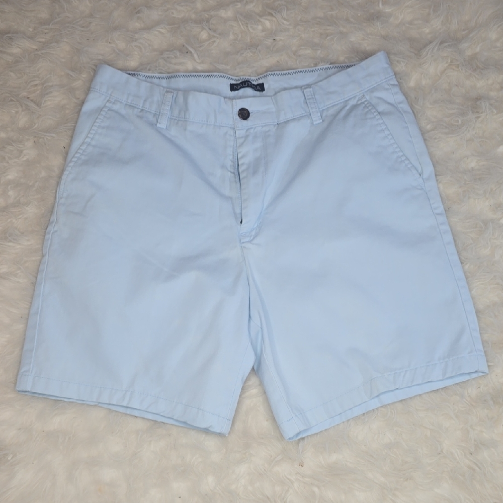Nautica Men's Light Khaki Flat Front Shorts